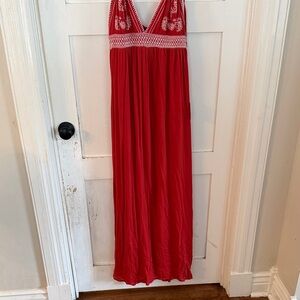 Lulu's Vibrant Red Maxi Dress